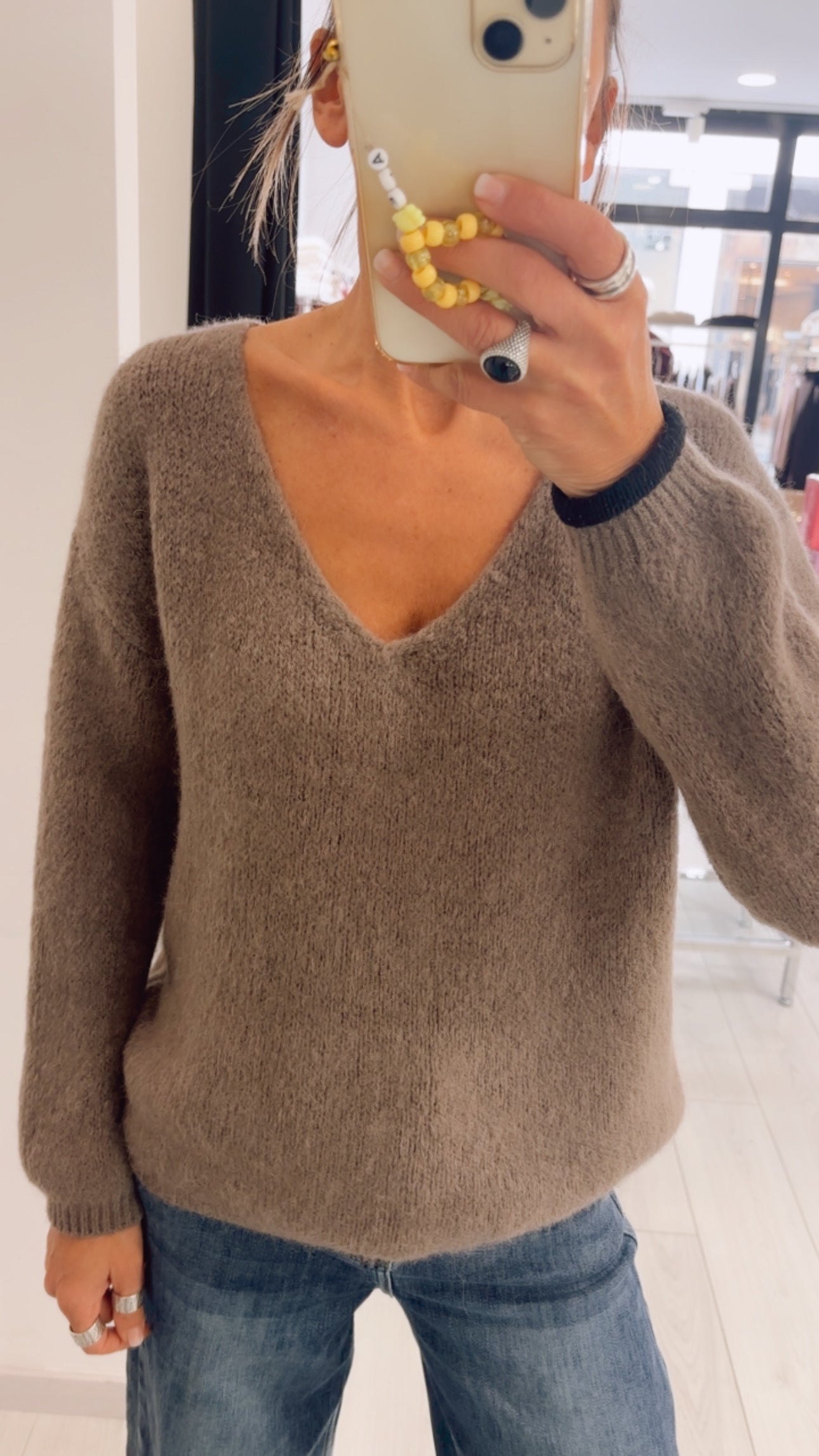 MAGLIA V MOHAIR