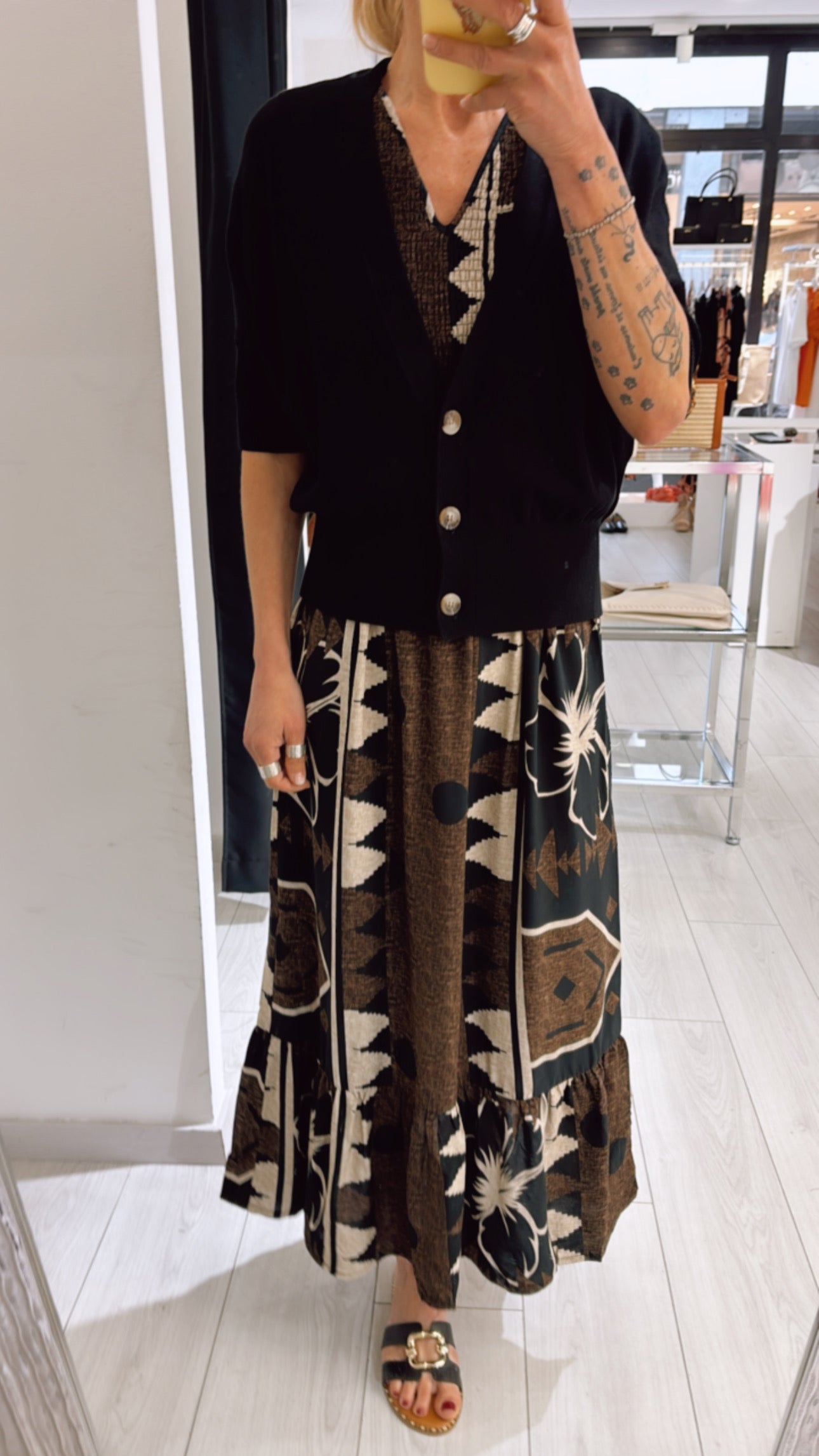 Cardigan manica corta