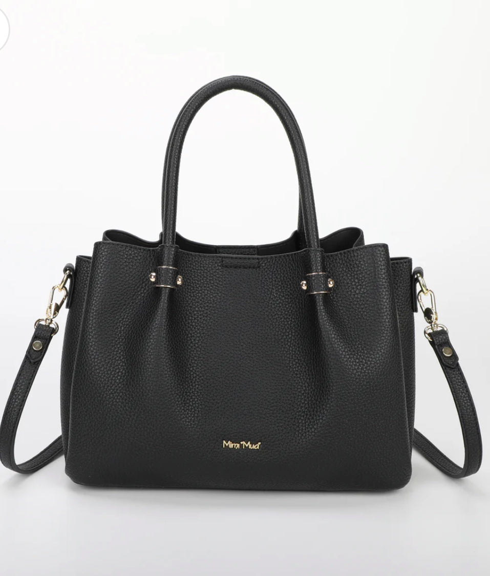 BORSA A MANO CON RIFINITURE IN TINTA