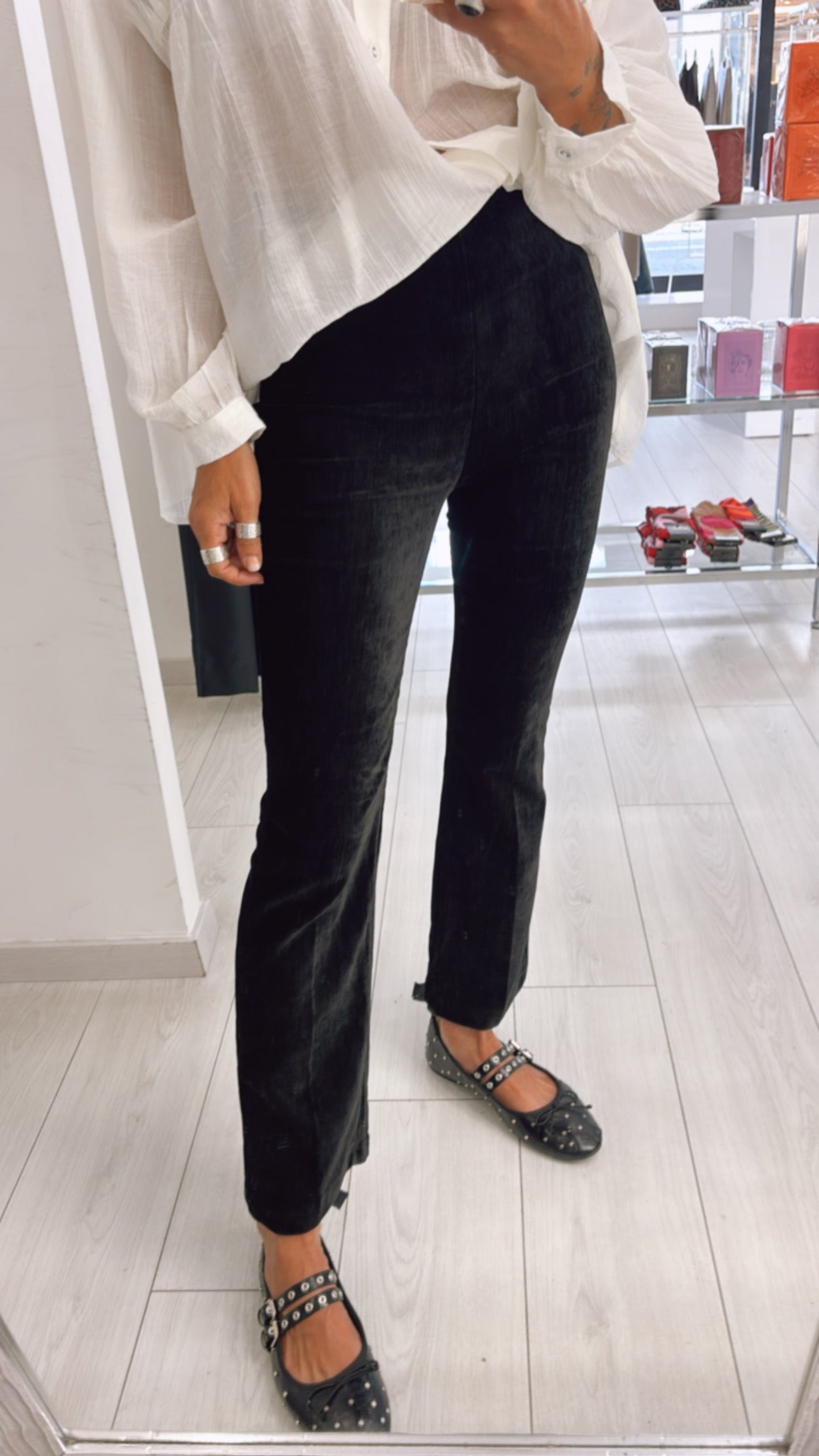 PANTALONE TROMBETTA IN VELLUTO