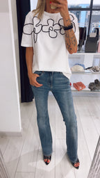 T-SHIRT RICAMO FIORE