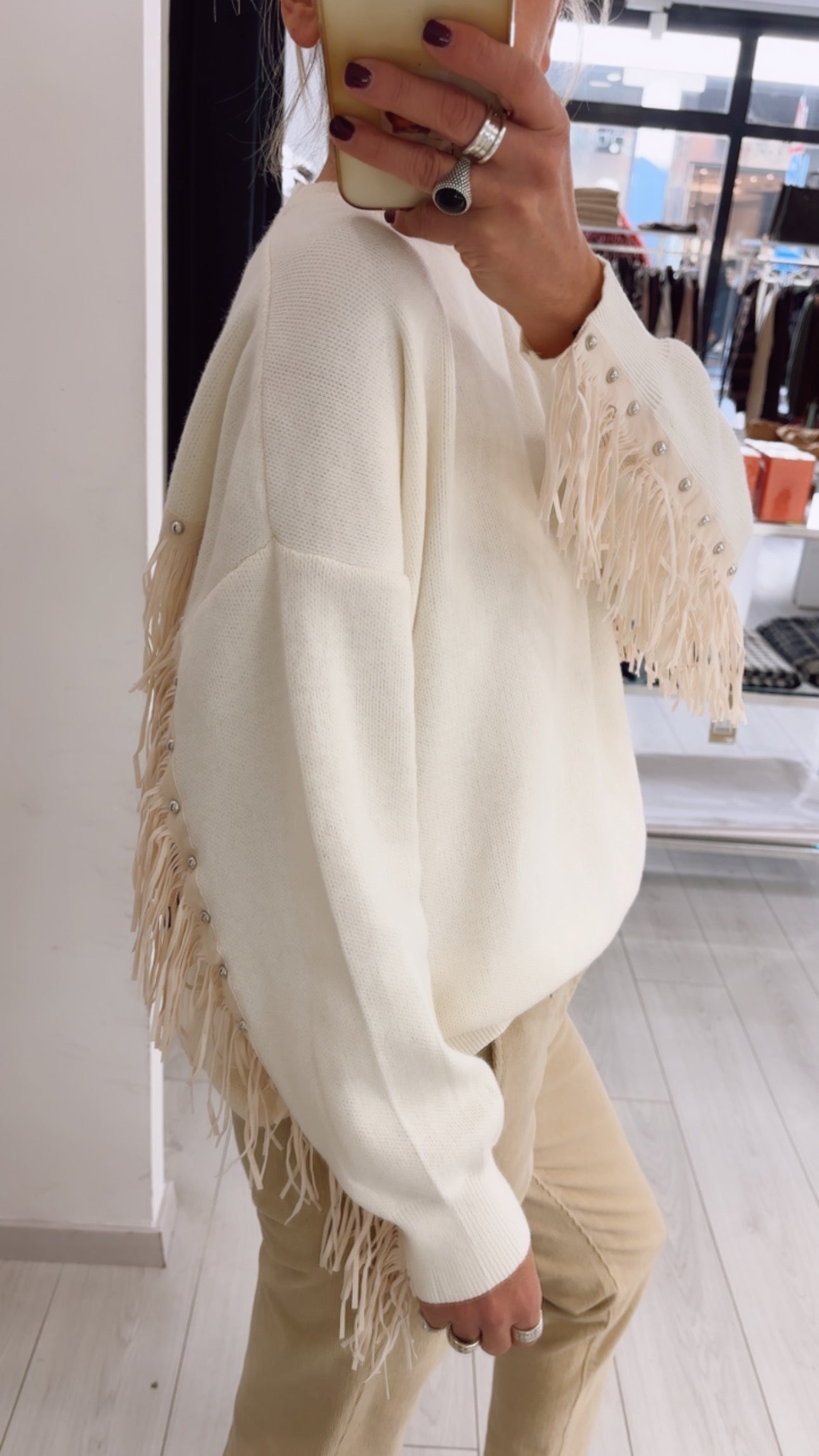 MAGLIA FRANGE E BORCHIE