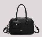 BORSA A SPALLA CON TRE ZIP E BORSINA IN MINIATURA