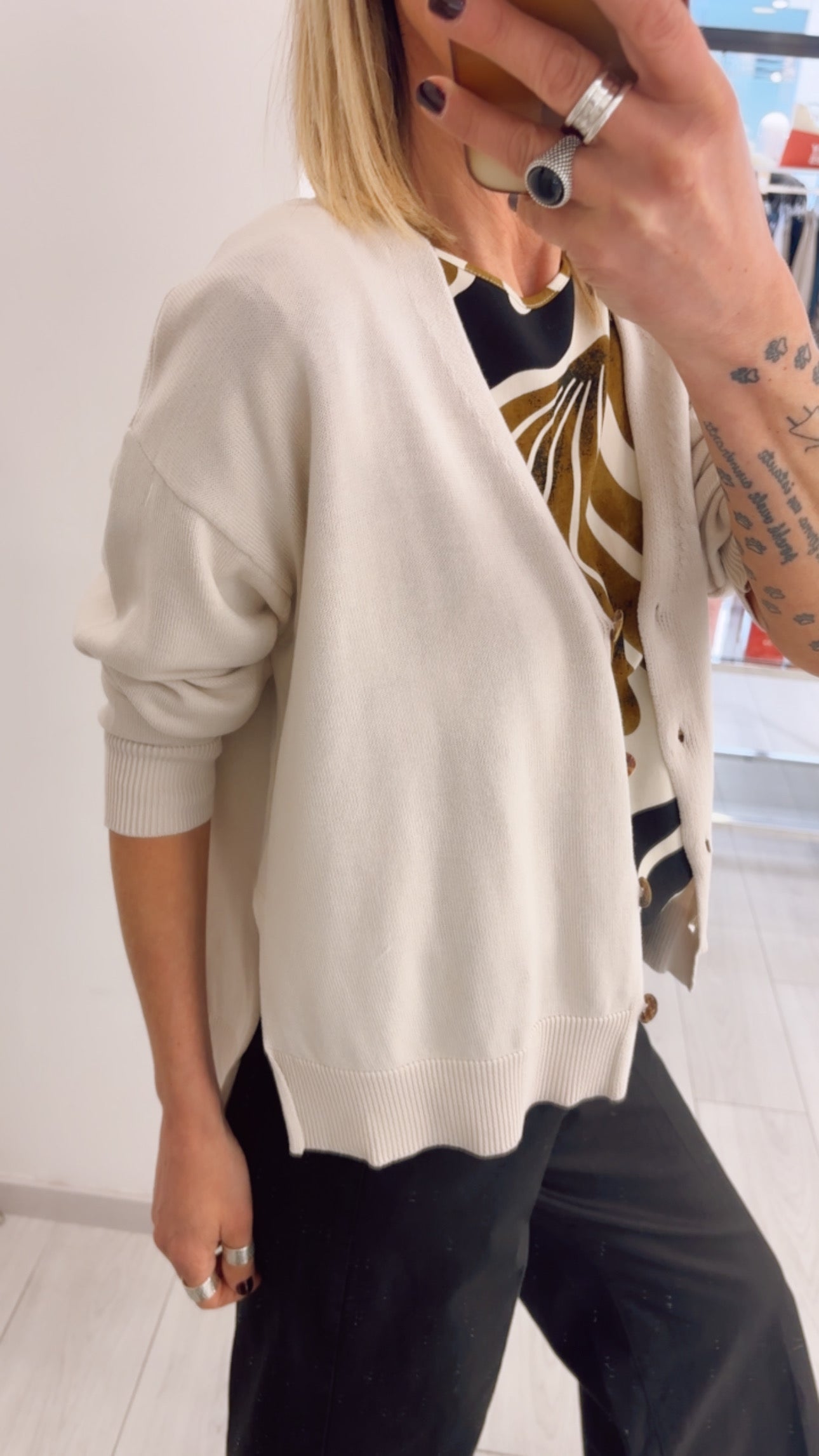 CARDIGAN BASIC LIMON