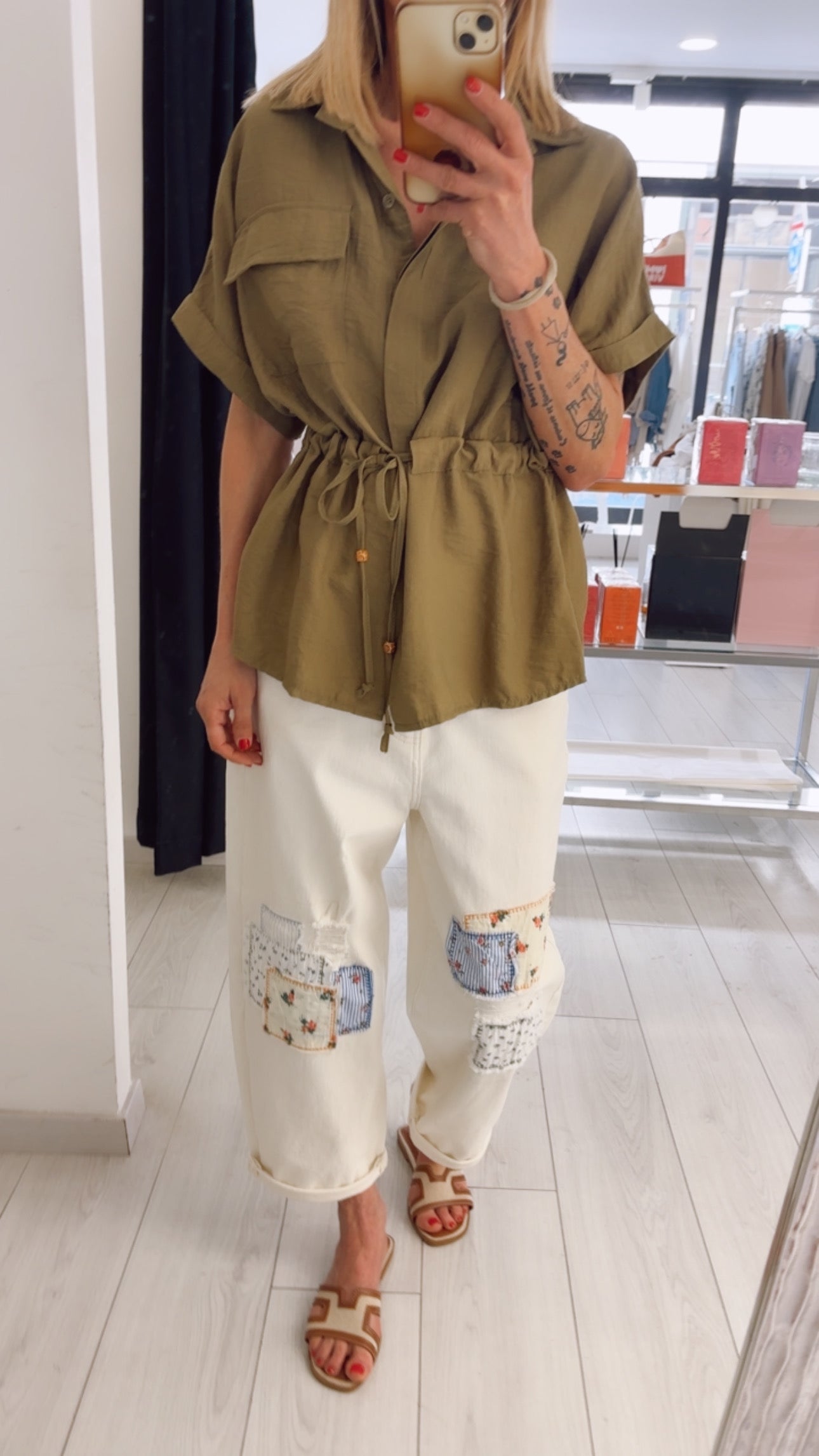 CAMICIA COULISSE IN LINO