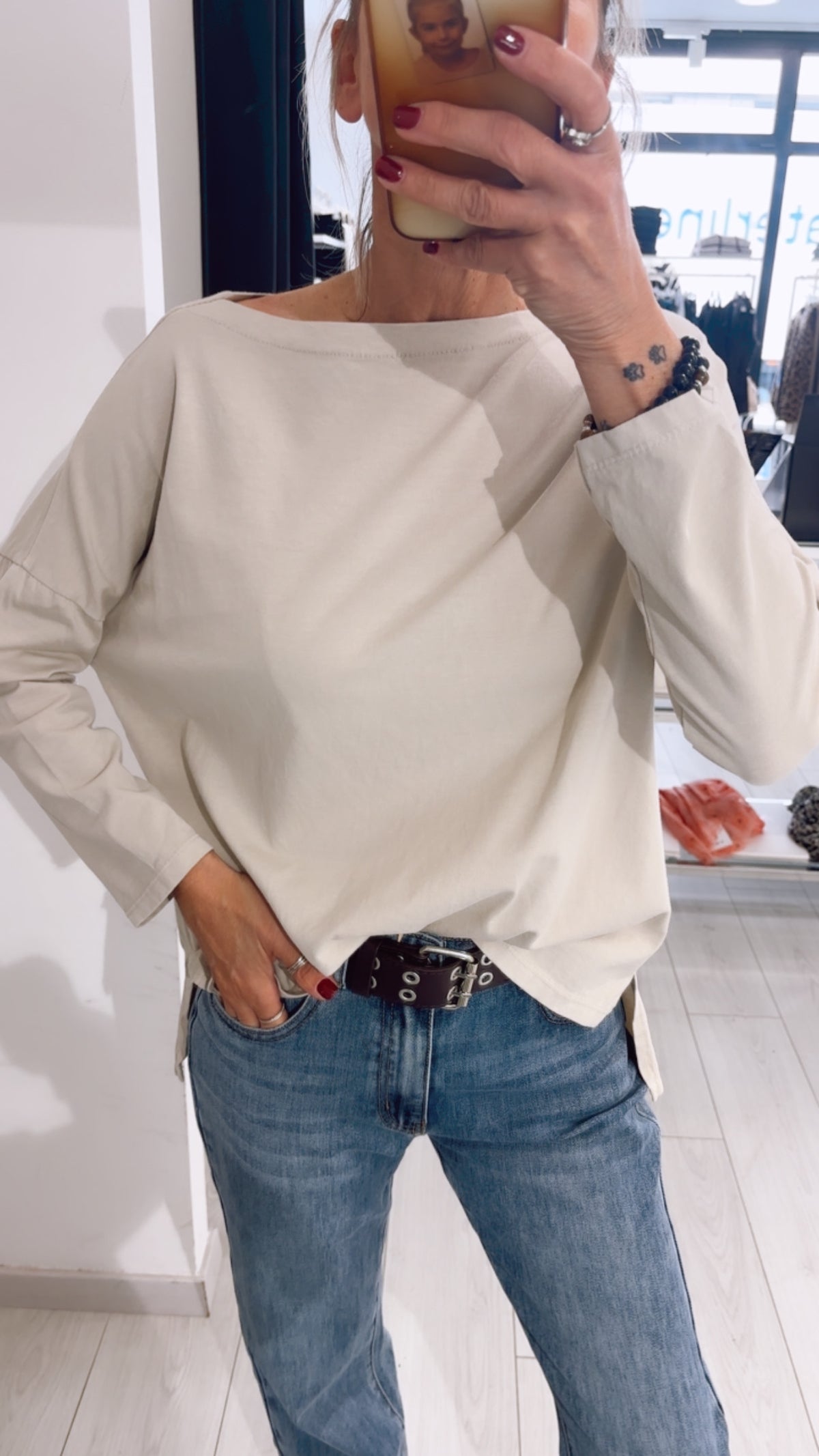 T-SHIRT BASIC MANICA LUNGA