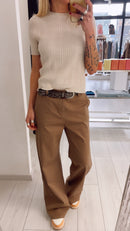 T-SHIRT TRECCE IN MAGLIA