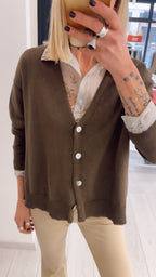 CARDIGAN BASIC LIMON