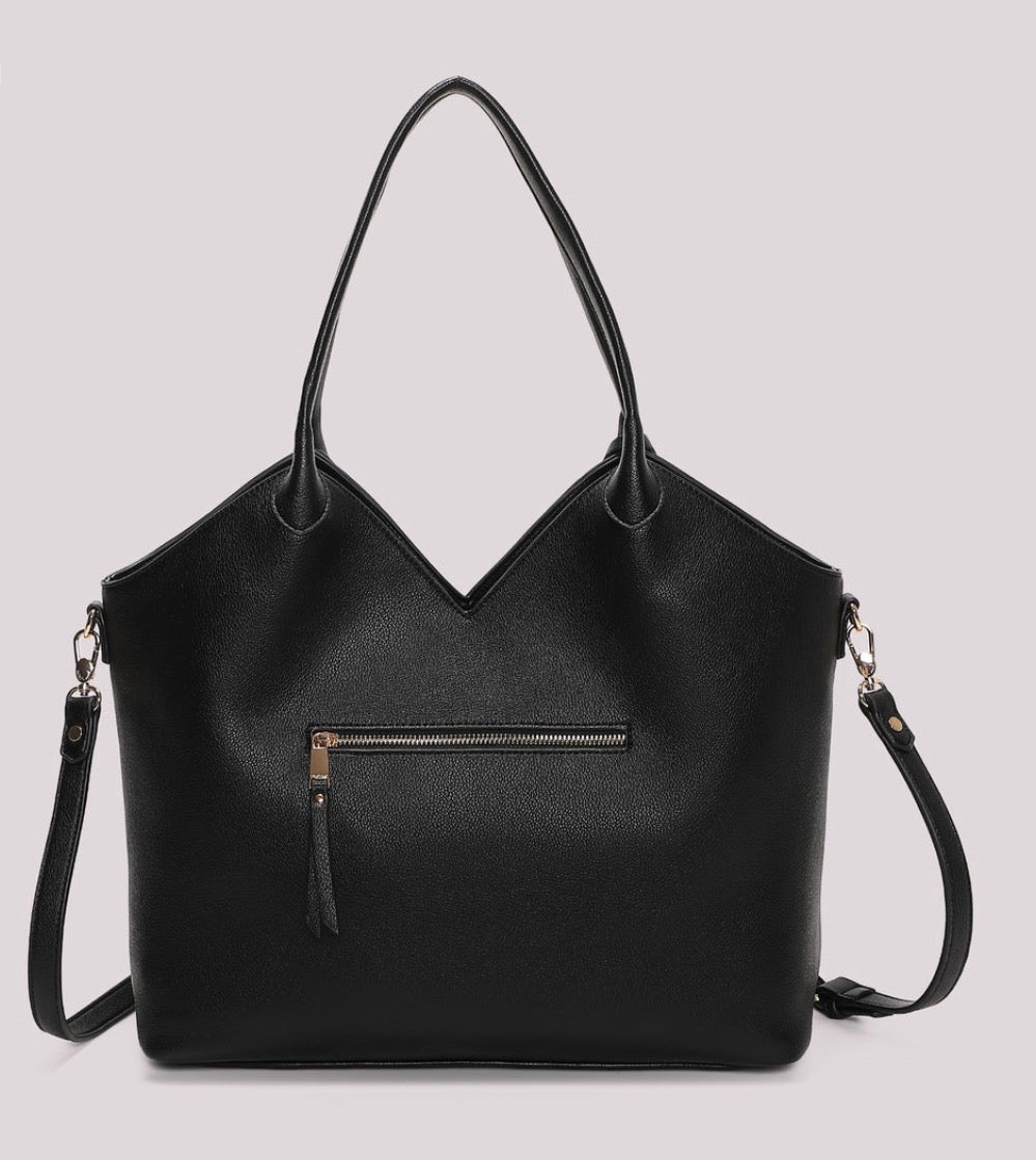 BORSA CON PATCH DIAGONALE
