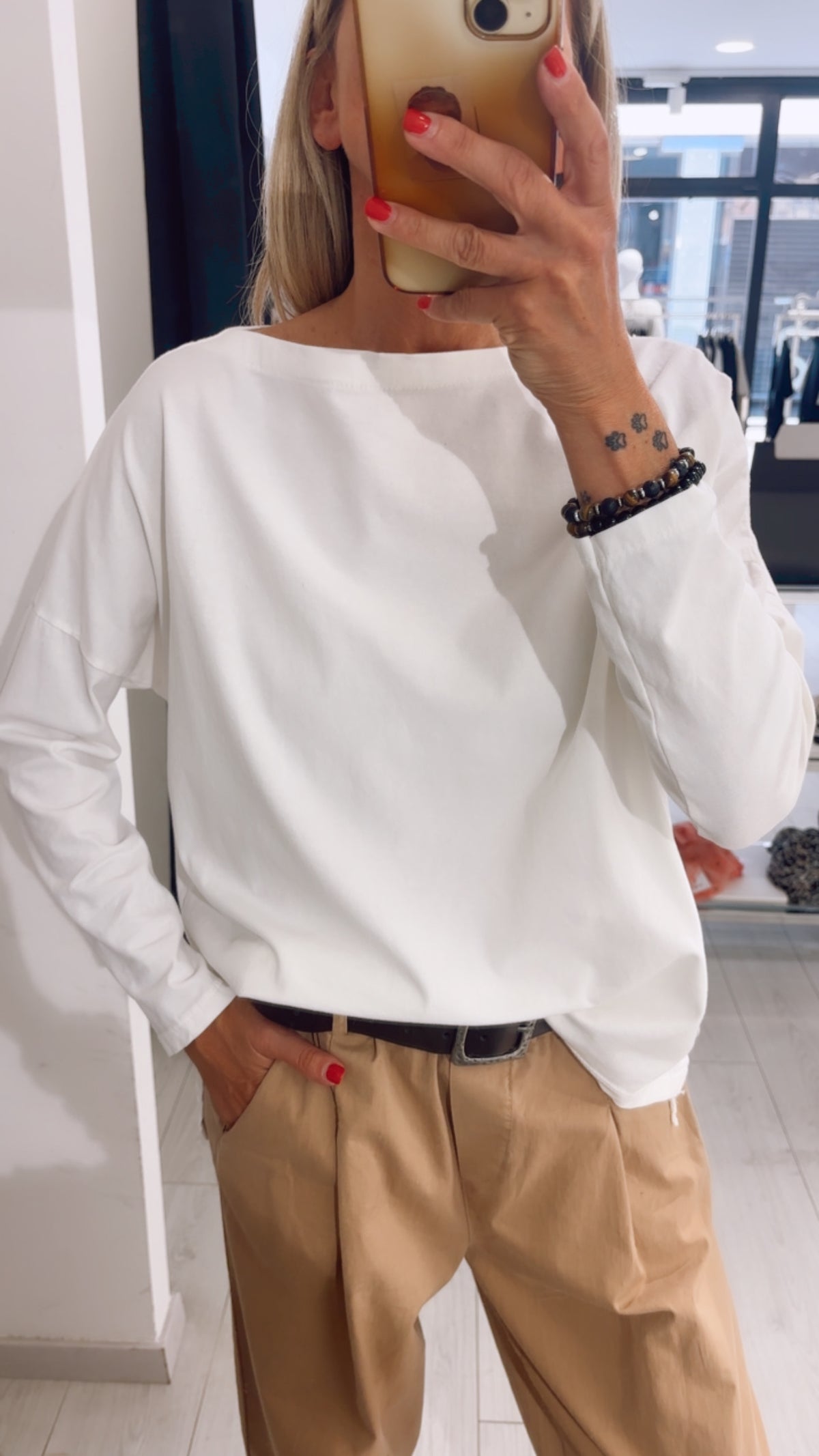 T-SHIRT BASIC MANICA LUNGA