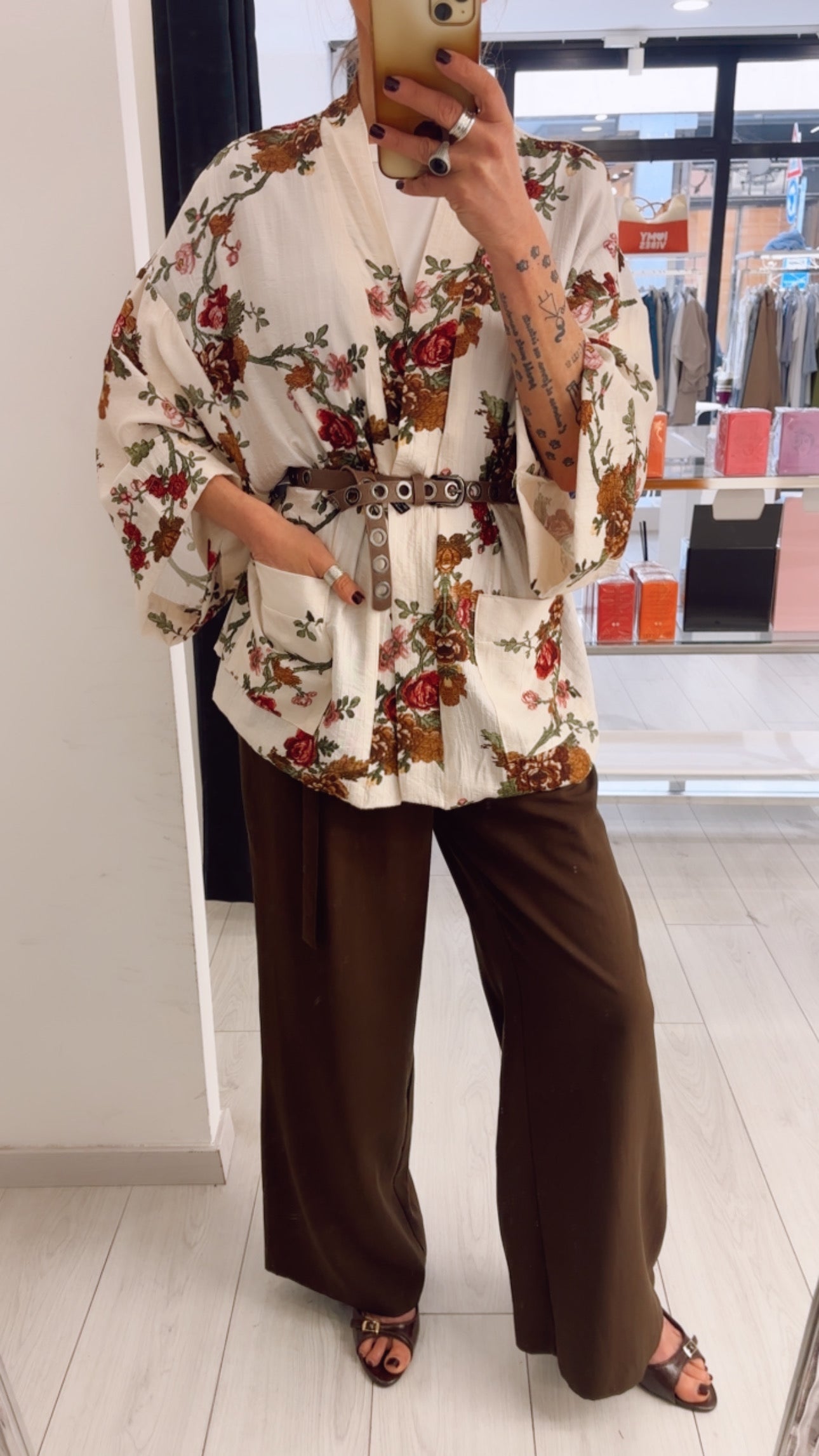 GIACCA KIMONO FIORI