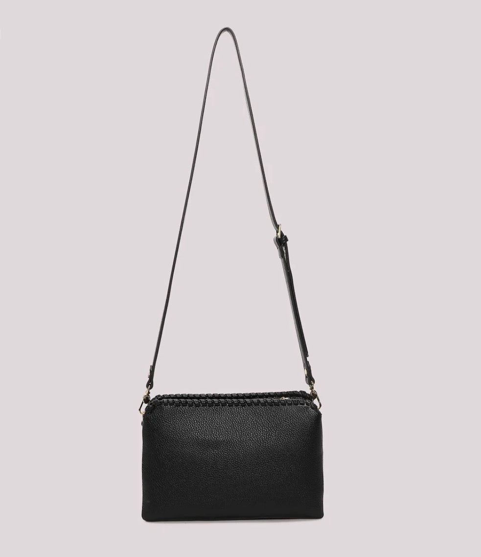 BORSA A TRACOLLA CON BORDO INTRECCIATO