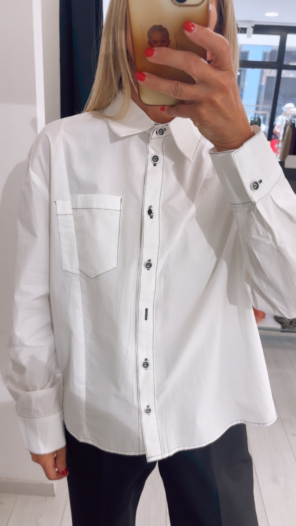 CAMICIA PROFILI NERI