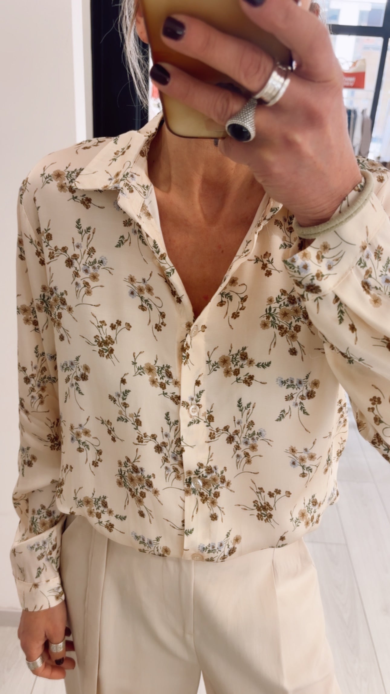 CAMICIA RASO FIORI