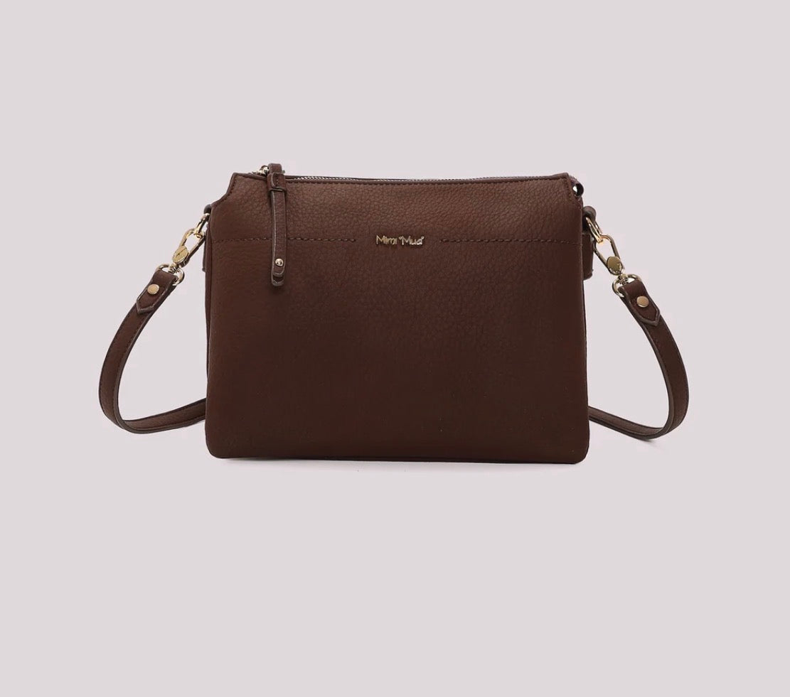 BORSA A TRACOLLA CON FIANCHI EFFETTO CAMOSCIO