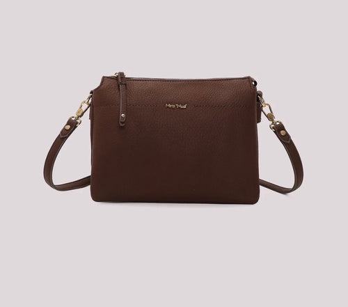 BORSA A TRACOLLA CON FIANCHI EFFETTO CAMOSCIO