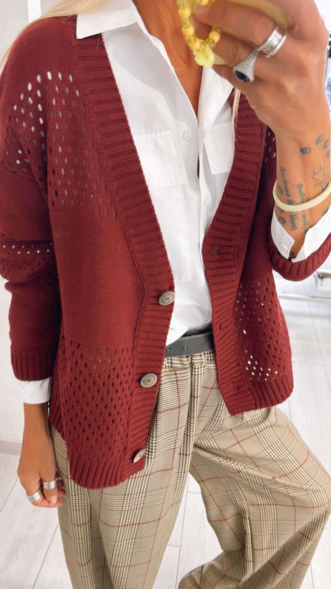 CARDIGAN TRAFORATO