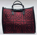 BORSA TOTE GRANDE CON DISEGNO RICAMATO