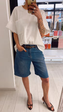 BERMUDA BASIC IN DENIM