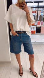 BERMUDA BASIC IN DENIM