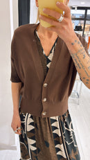 Cardigan manica corta