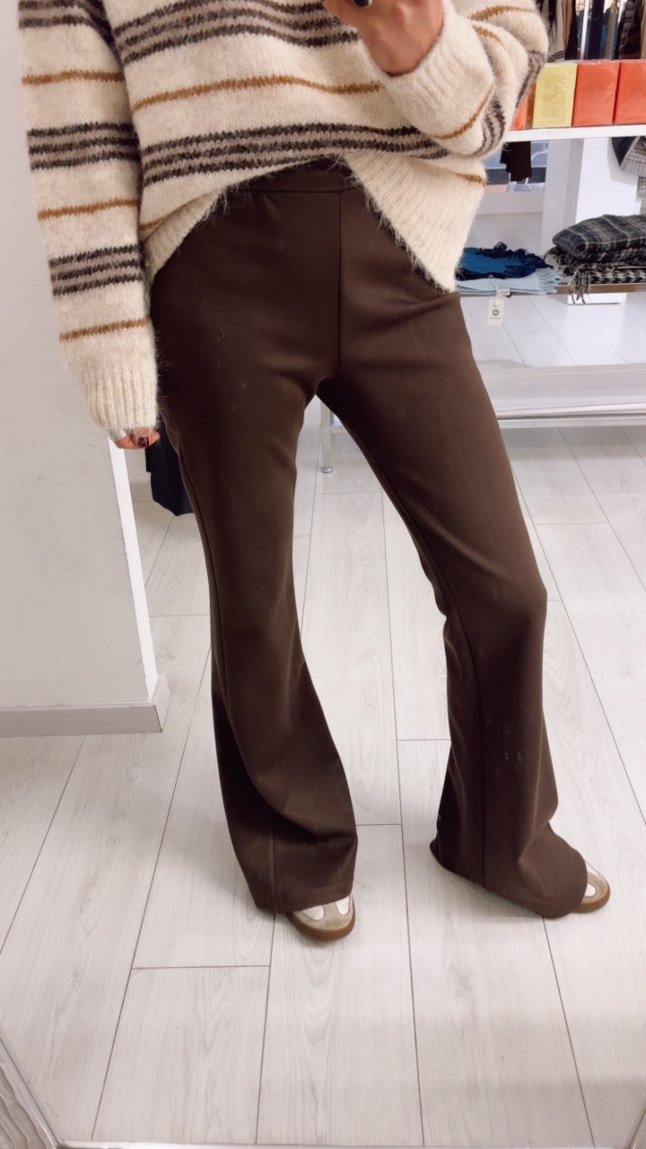 PANTALONE ZAMPA SUEDE