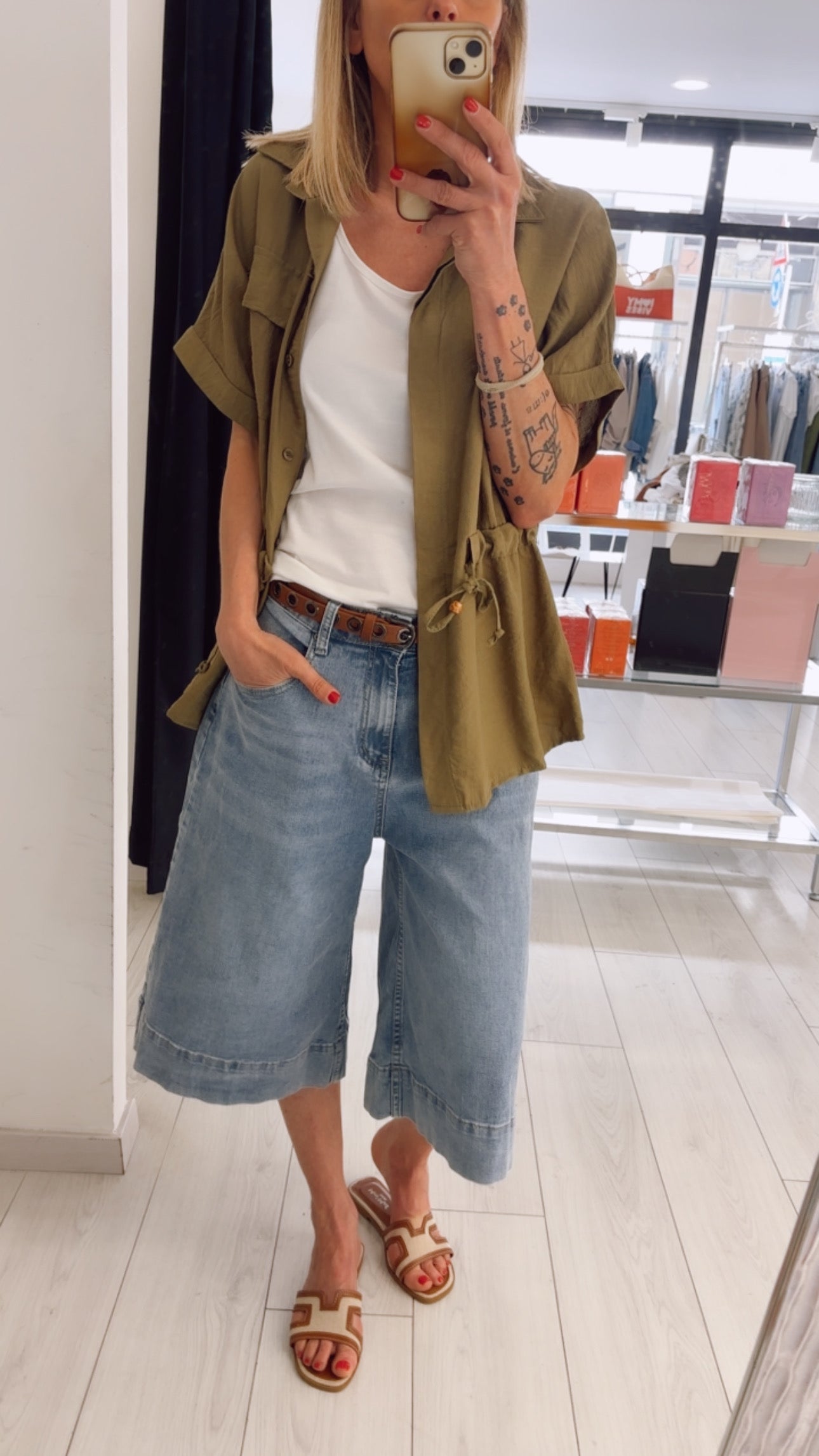 CAMICIA COULISSE IN LINO