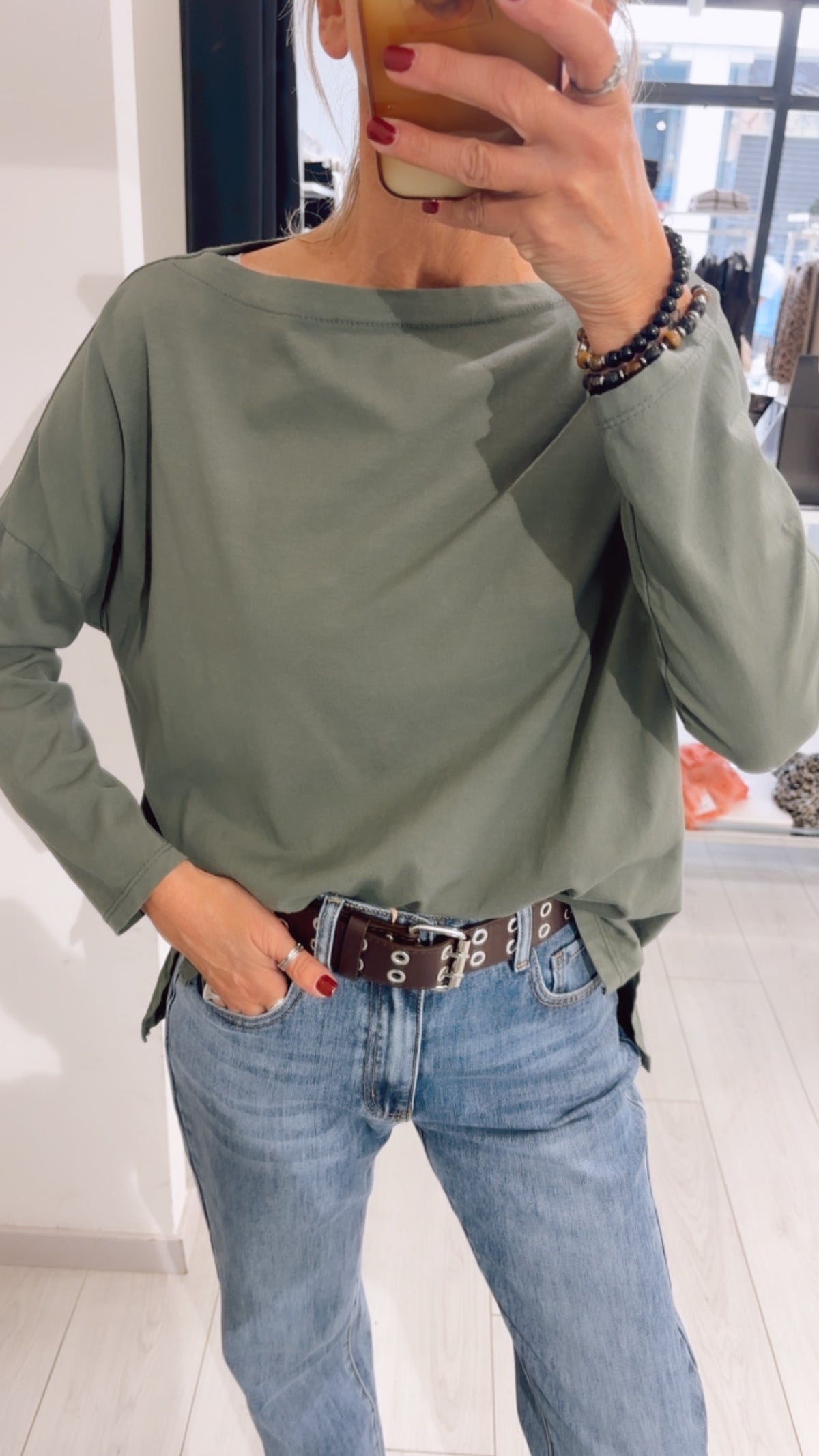 T-SHIRT BASIC MANICA LUNGA