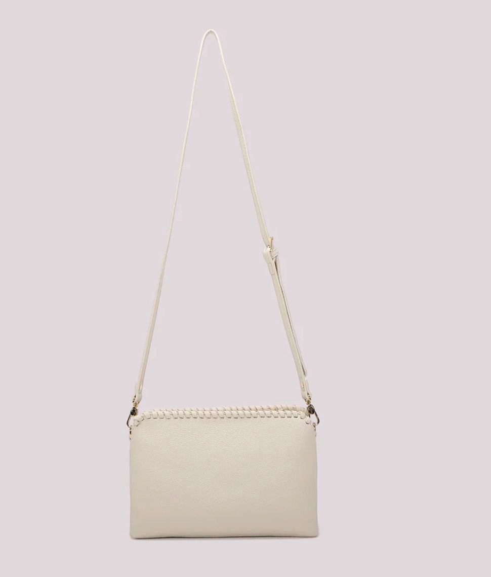 BORSA A TRACOLLA CON BORDO INTRECCIATO