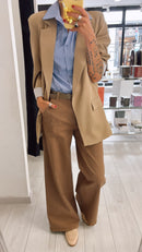 PANTALONE GAMBA LARGA IN COTONE