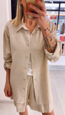 CAMICIA OVER MISTO LINO