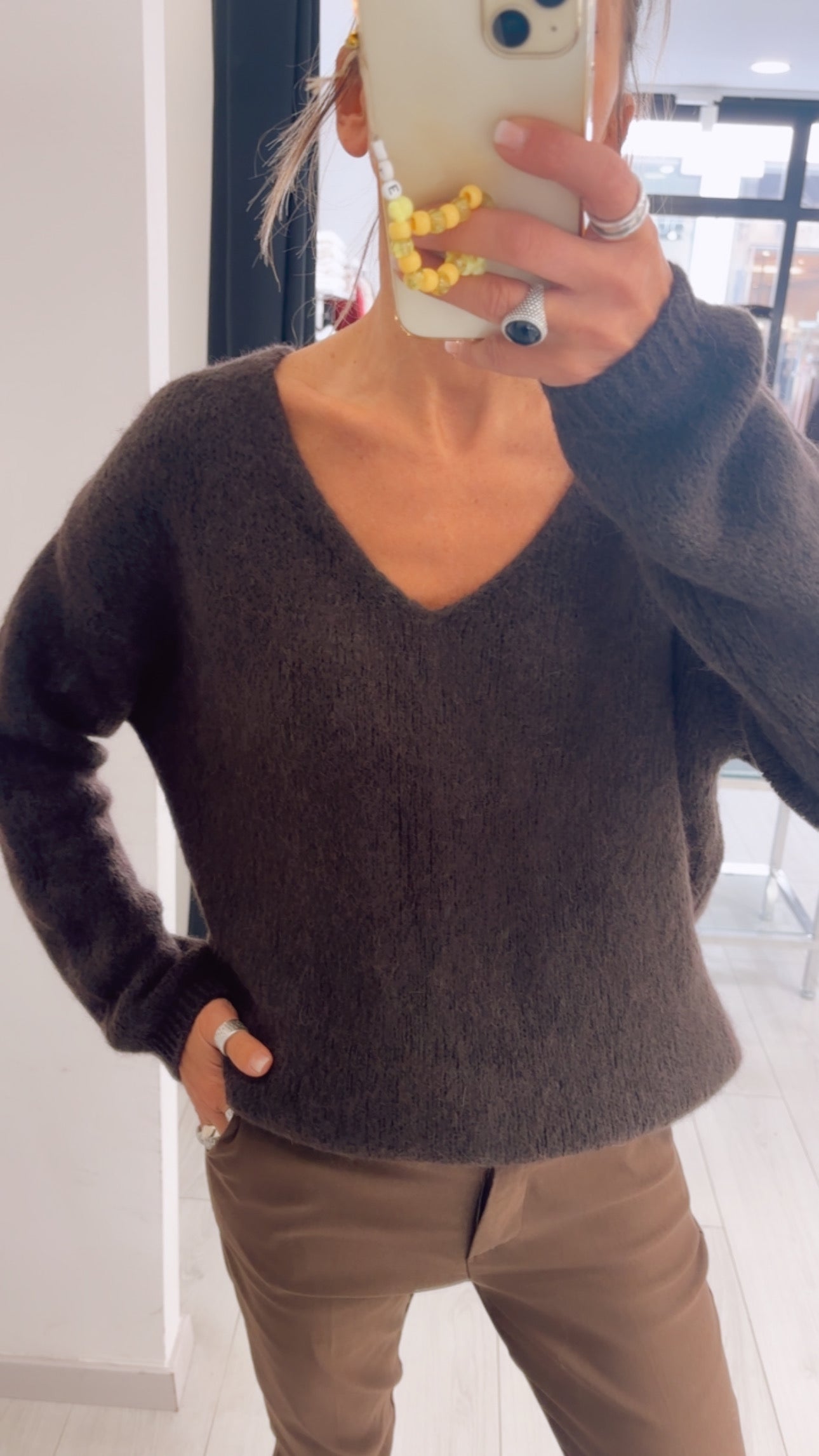 MAGLIA V MOHAIR