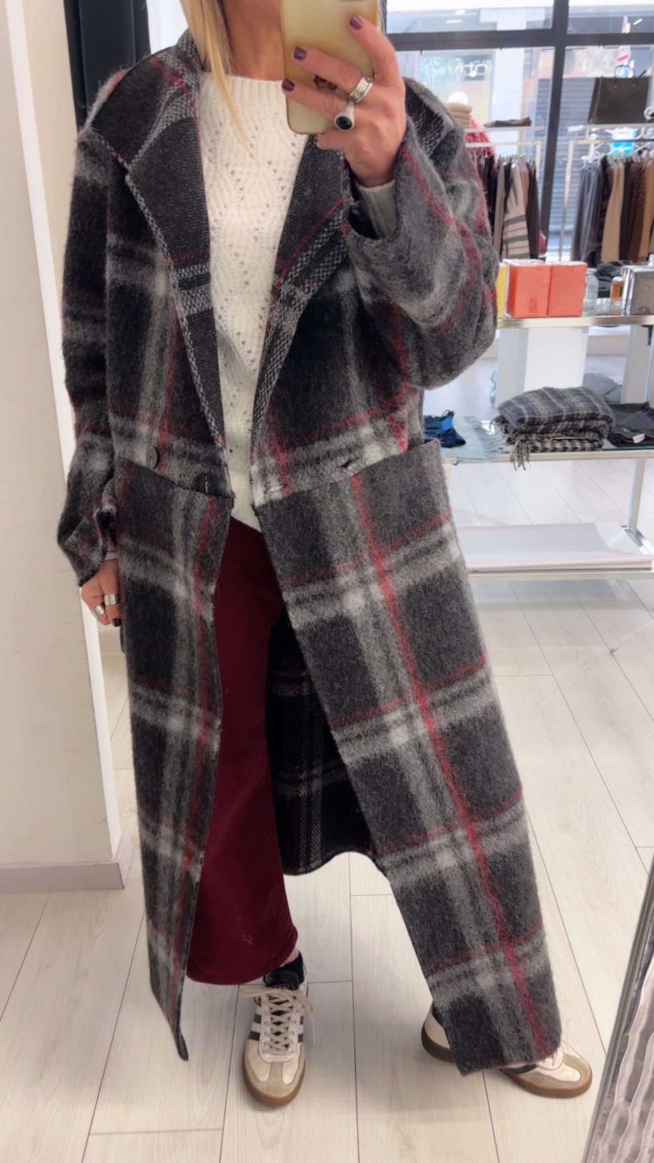 CAPPOTTO CHECK IN LANA COTTA