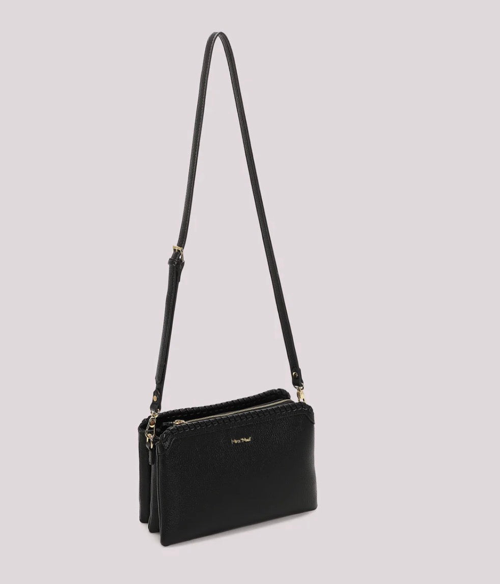 BORSA A TRACOLLA CON BORDO INTRECCIATO