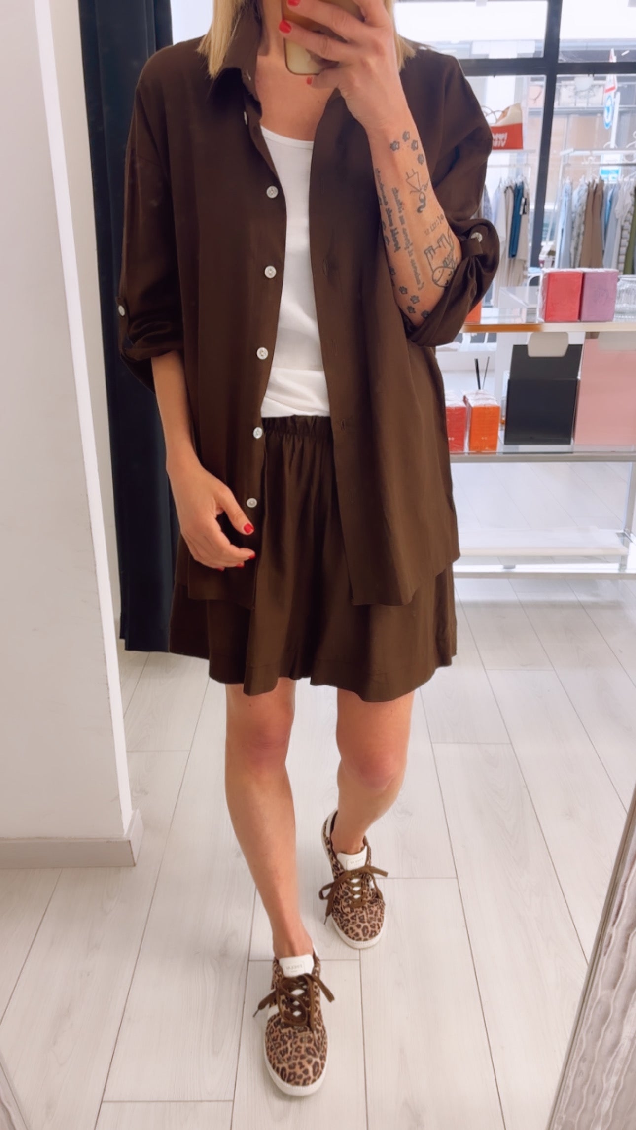 SHORTS MISTO LINO