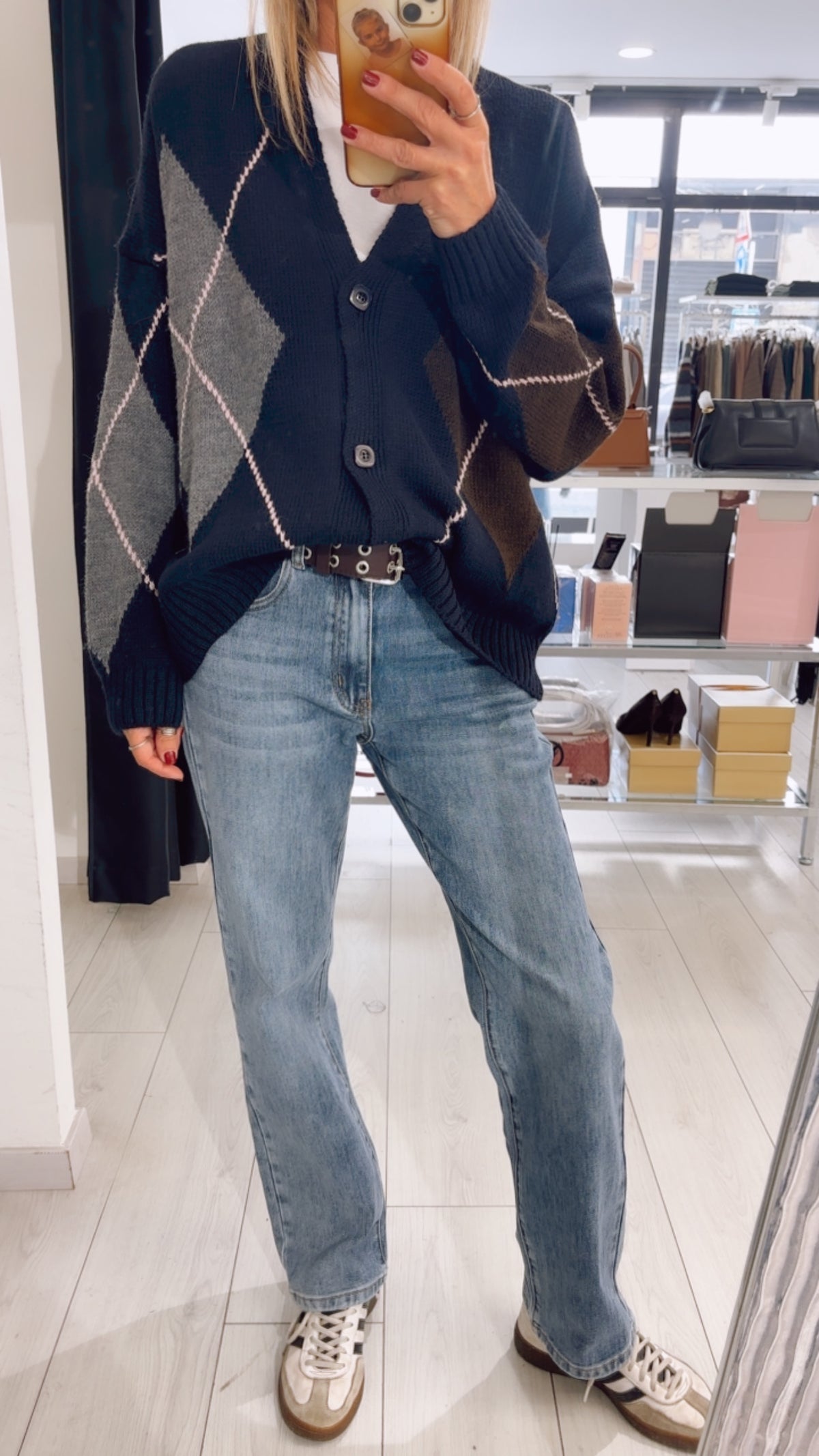 CARDIGAN OVER ROMBI