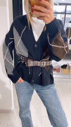 CARDIGAN OVER ROMBI