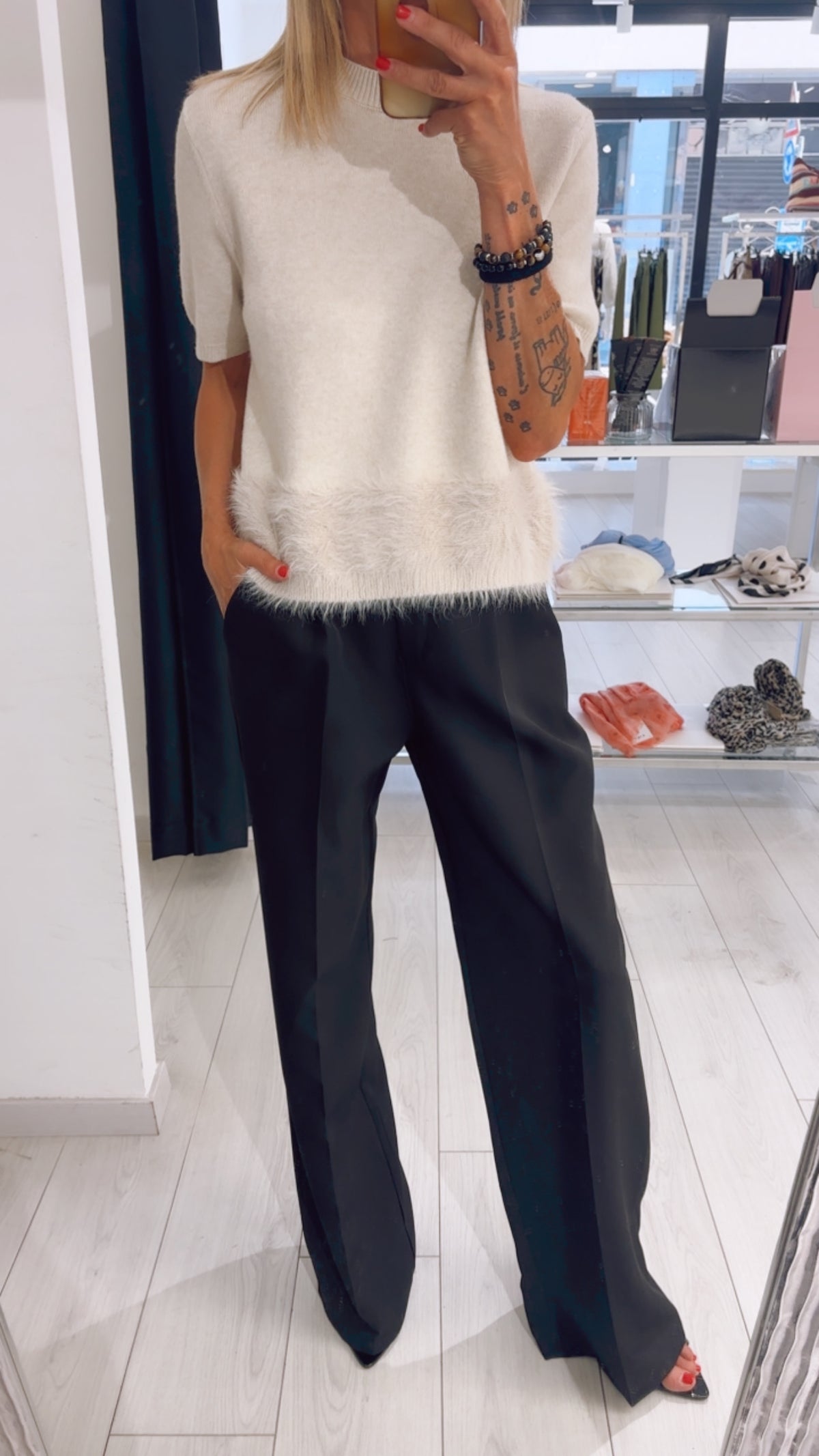 SOTTOGIACCA IN MAGLIA CON ECOPELLICCIA