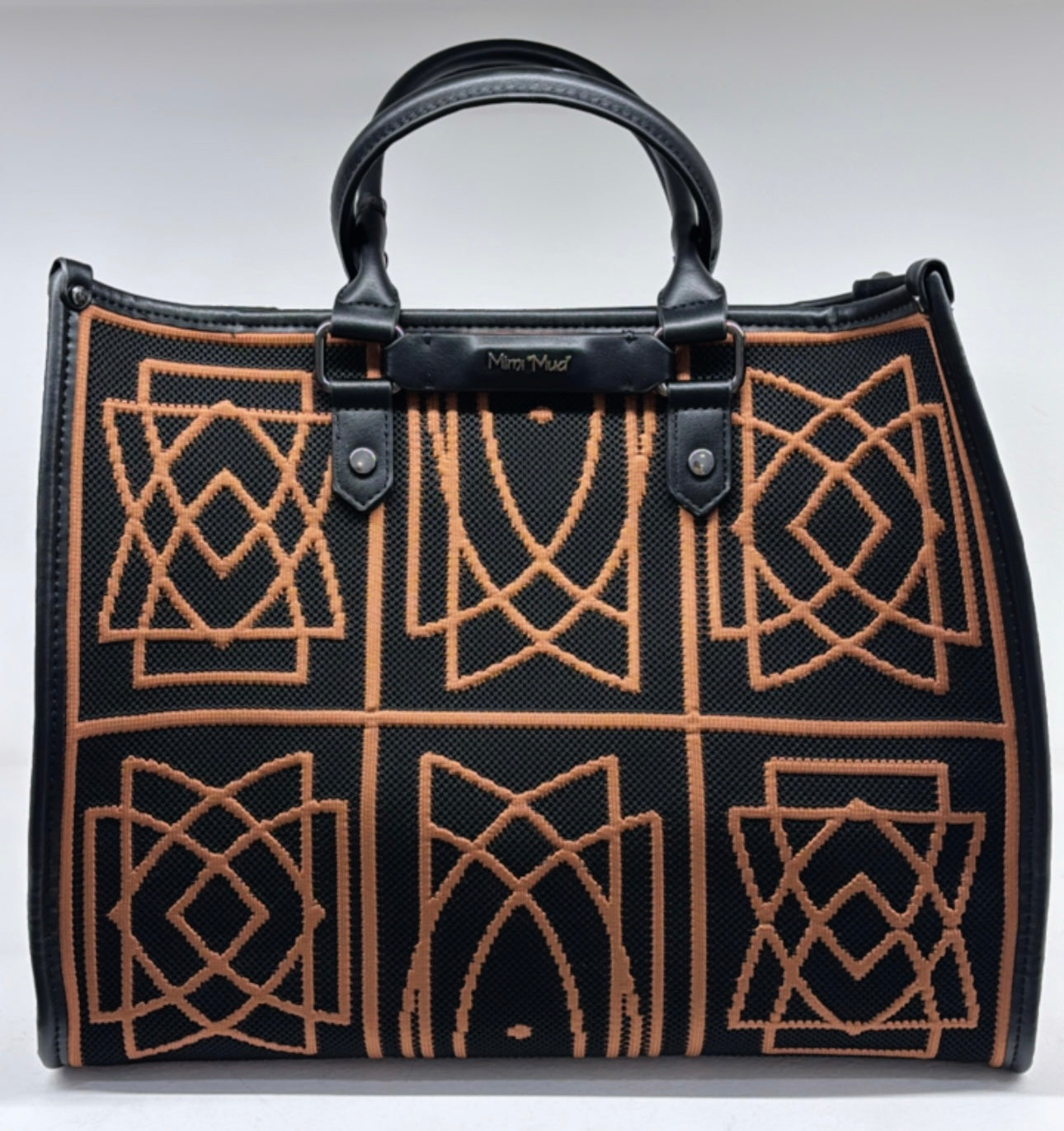 BORSA TOTE GRANDE CON DISEGNO RICAMATO