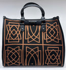 BORSA TOTE GRANDE CON DISEGNO RICAMATO