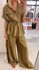 CAMICIA COULISSE IN LINO