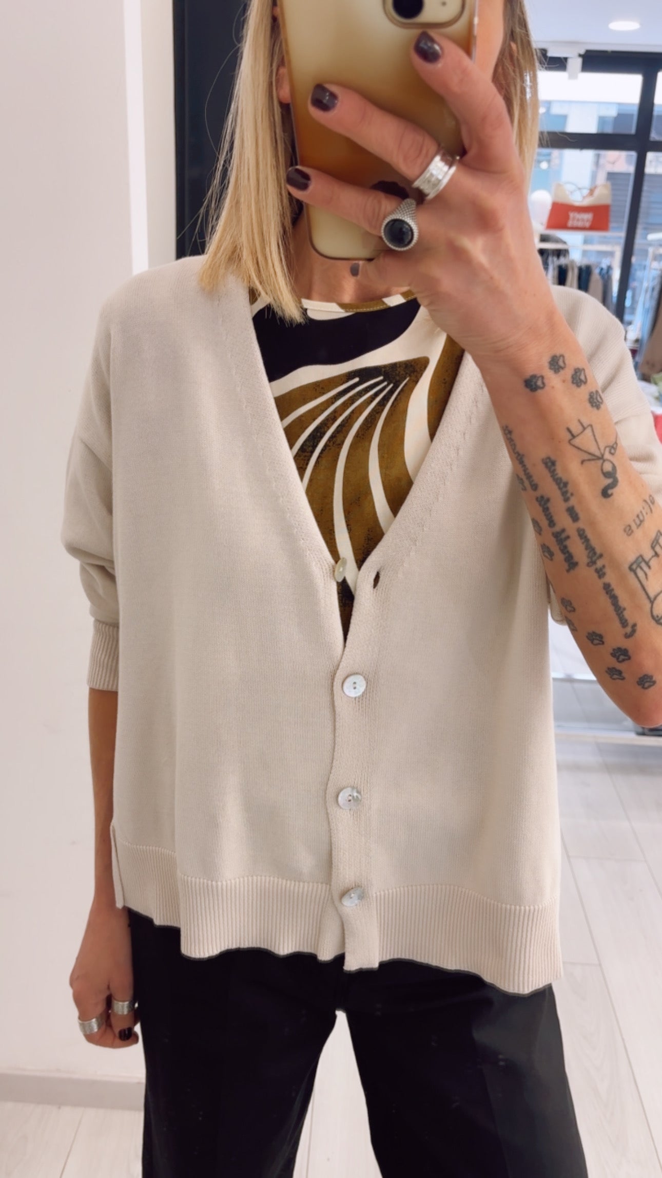 CARDIGAN BASIC LIMON
