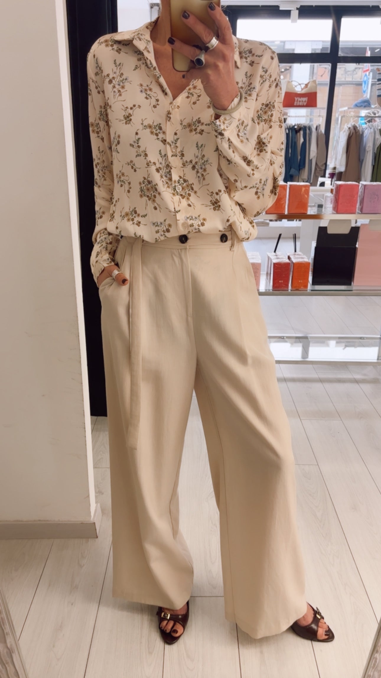 CAMICIA RASO FIORI