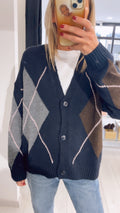 CARDIGAN OVER ROMBI