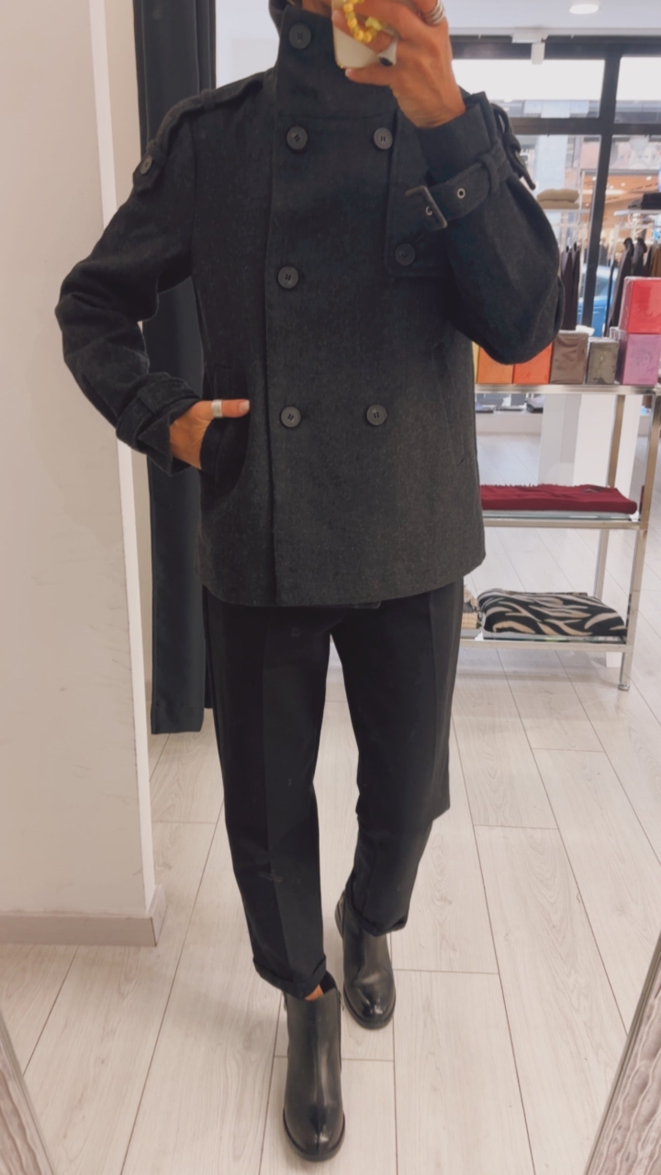 CAPPOTTO MILITARY CORTO