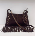 BORSA A TRACOLLA CON FRANGE E BORCHIE