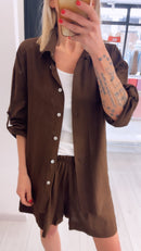 CAMICIA OVER MISTO LINO