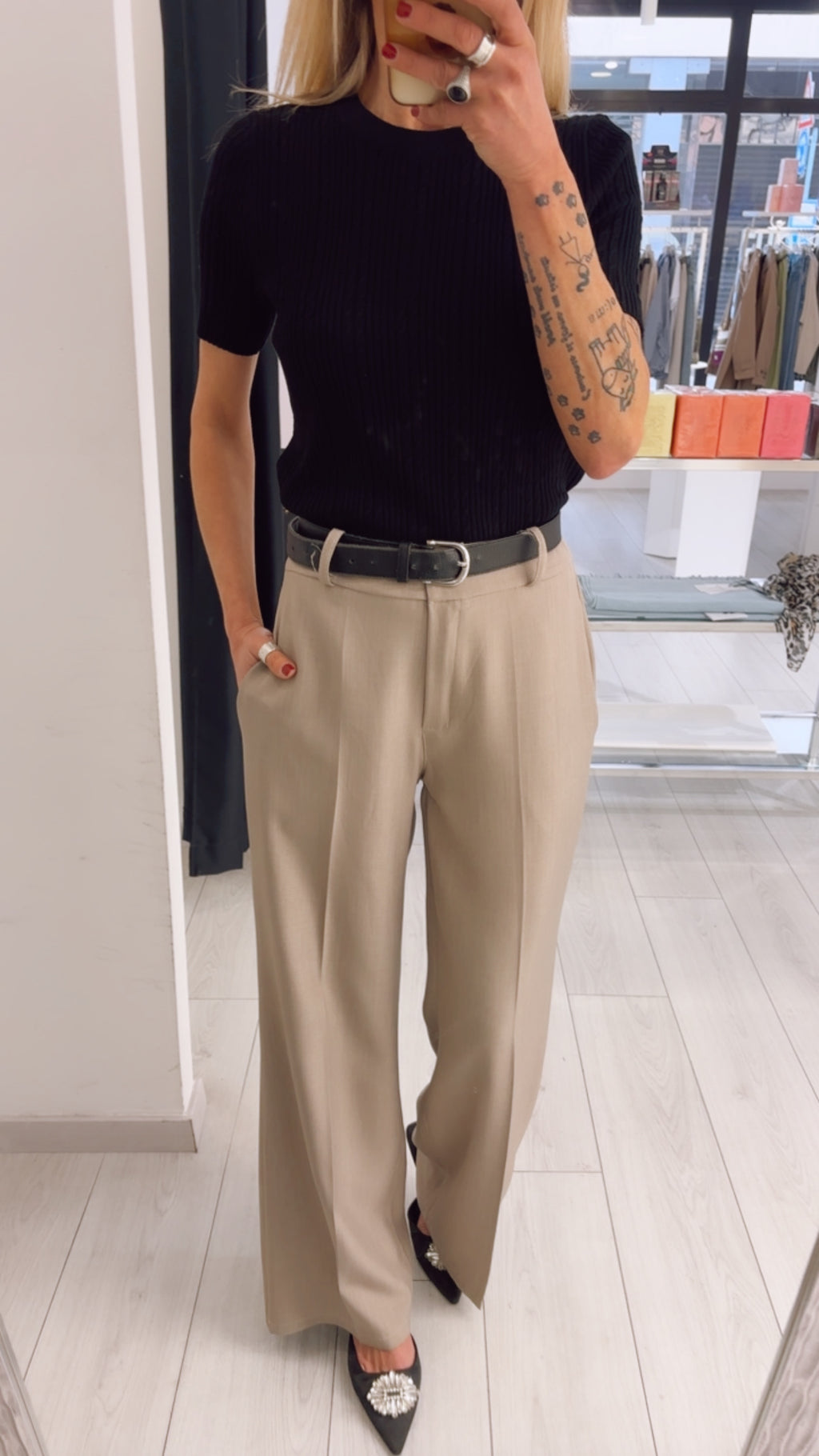 T-SHIRT TRECCE IN MAGLIA