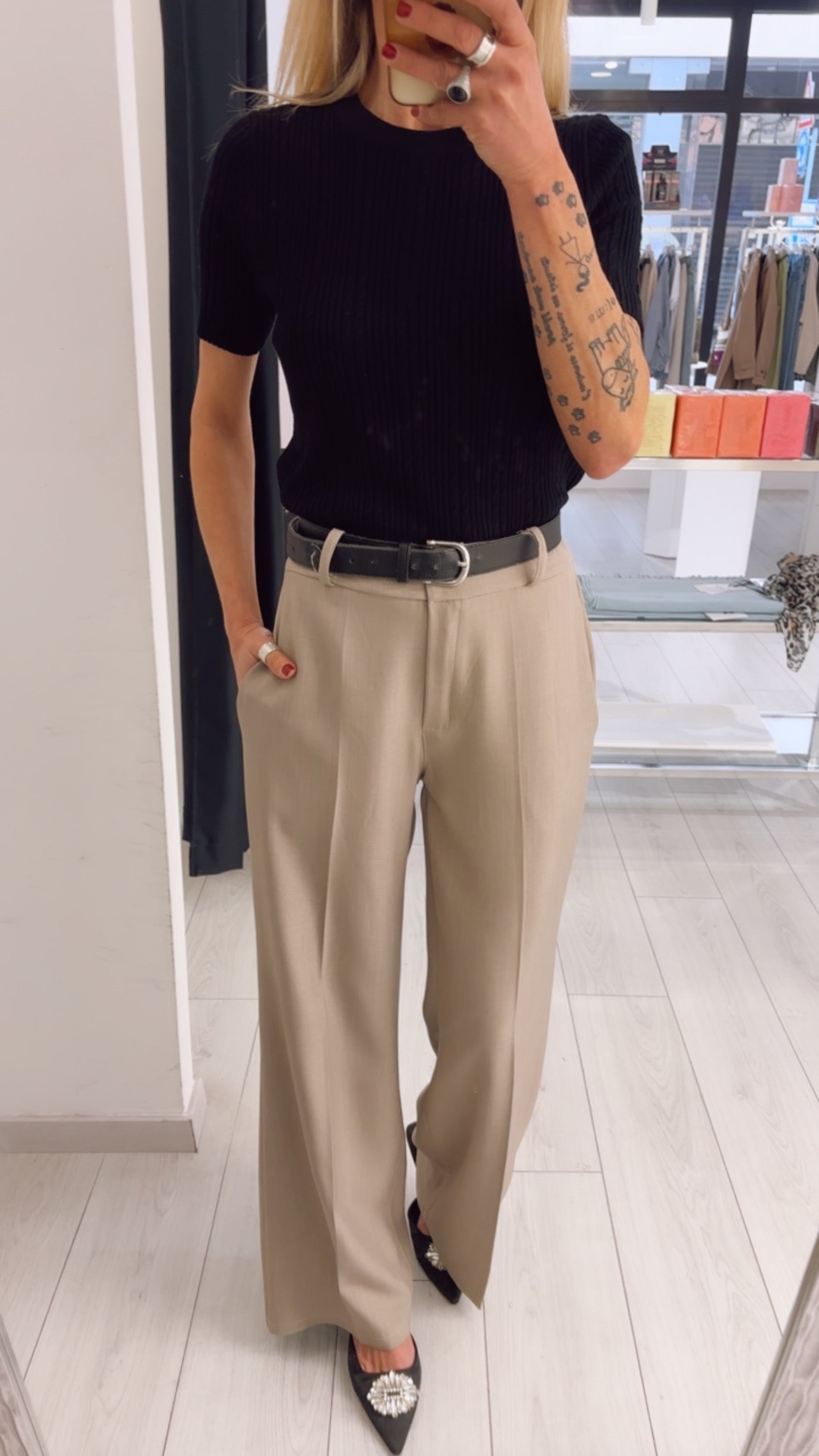 T-SHIRT TRECCE IN MAGLIA