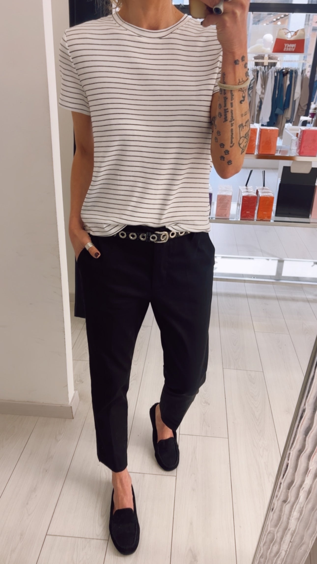 T-SHIRT SLIM A RIGHE